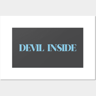 Devil Inside, blue Posters and Art